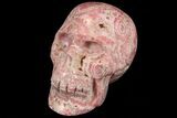 Polished Rhodochrosite Skull - Argentina #78067-2